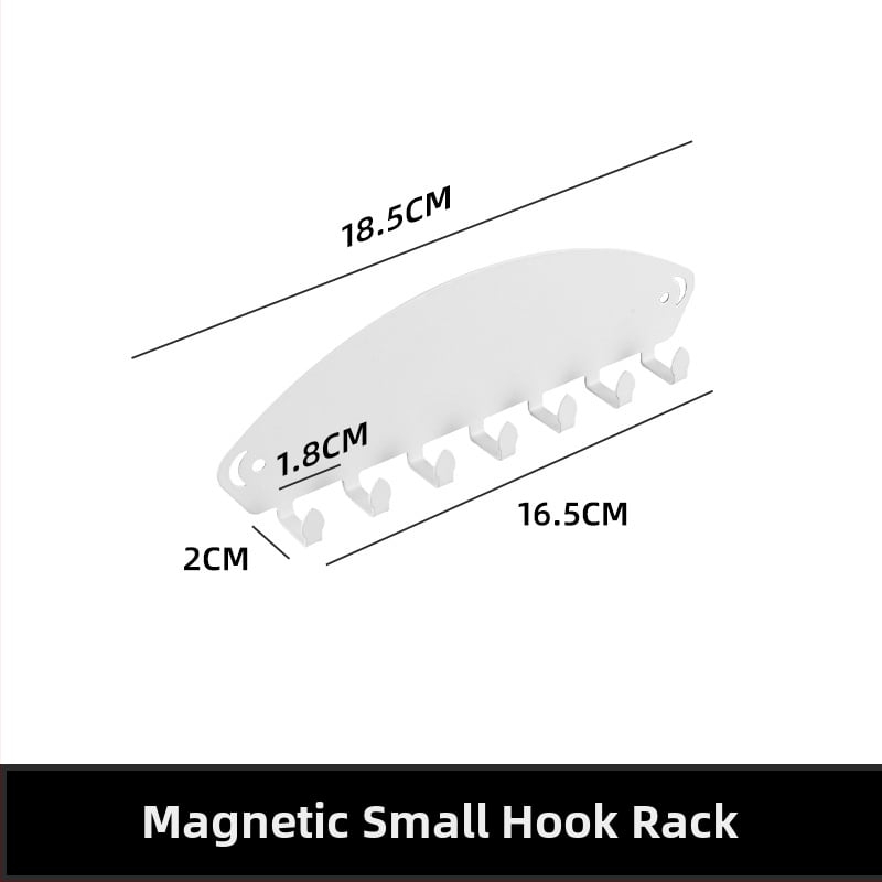 Hűtőszekrény mágneses tárolópolc oldalsó ajtóval – fém, falon szívó rögzítés, 1 réteg, lyukmentes, telepítés nélkül, konyha, fürdőszoba, nappali számára