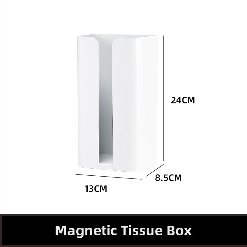 Hűtőszekrény mágneses tárolópolc oldalsó ajtóval – fém, falon szívó rögzítés, 1 réteg, lyukmentes, telepítés nélkül, konyha, fürdőszoba, nappali számára
