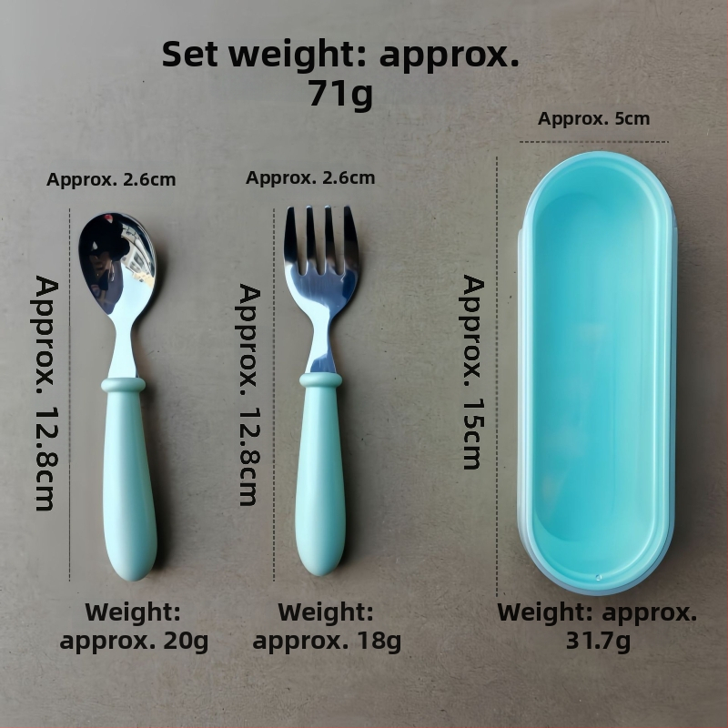 Detská súprava príborov z nerezovej ocele 304 s ABS rukoväťou, leštený zrkadlový povrch, ručne vyrobené, možnosť potlače loga