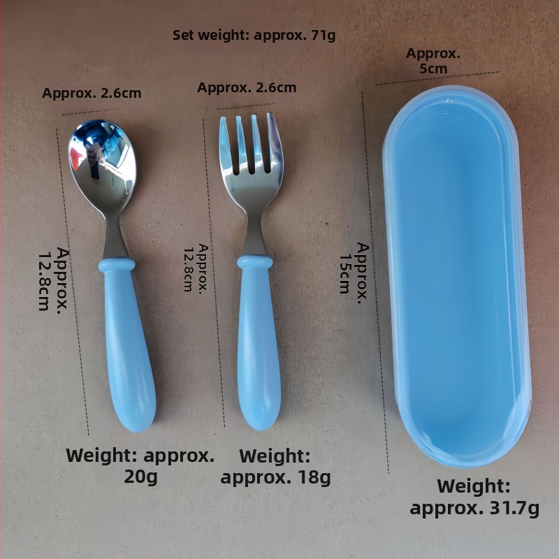 Detská súprava príborov z nerezovej ocele 304 s ABS rukoväťou, leštený zrkadlový povrch, ručne vyrobené, možnosť potlače loga