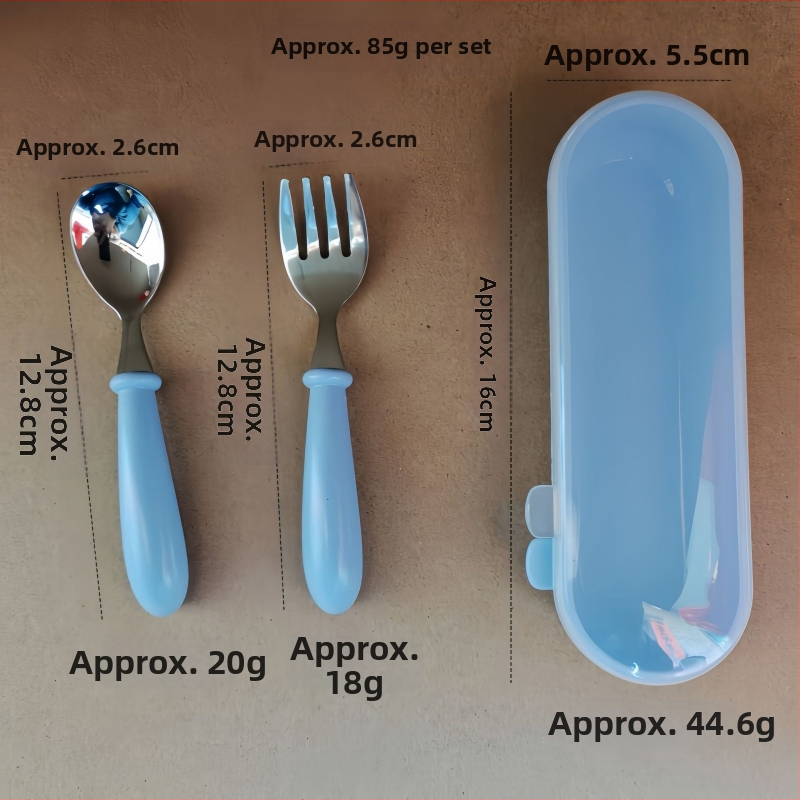 Detská súprava príborov z nerezovej ocele 304 s ABS rukoväťou, leštený zrkadlový povrch, ručne vyrobené, možnosť potlače loga