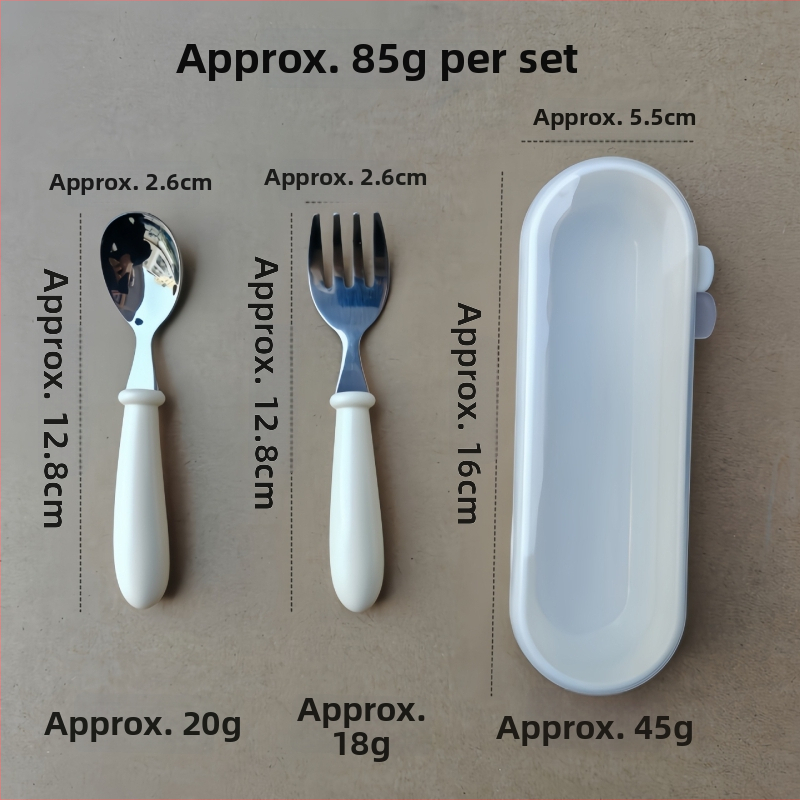 Detská súprava príborov z nerezovej ocele 304 s ABS rukoväťou, leštený zrkadlový povrch, ručne vyrobené, možnosť potlače loga