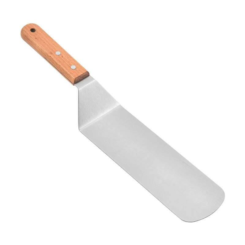 Rozsdamentes acél spatula bükkfa nyéllel – teppanyaki/grill sütéséhez készült készlet, One mind, 2017 tavaszán debütált, modern egyszerű stílus