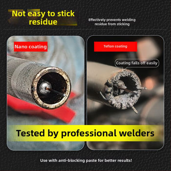 MIG zváranie: elektroplatinovaná kontaktná špička a meďná dýza 1.0/1.2 mm, pneumatický pohon, horúci vzduch a infračervené žiarenie