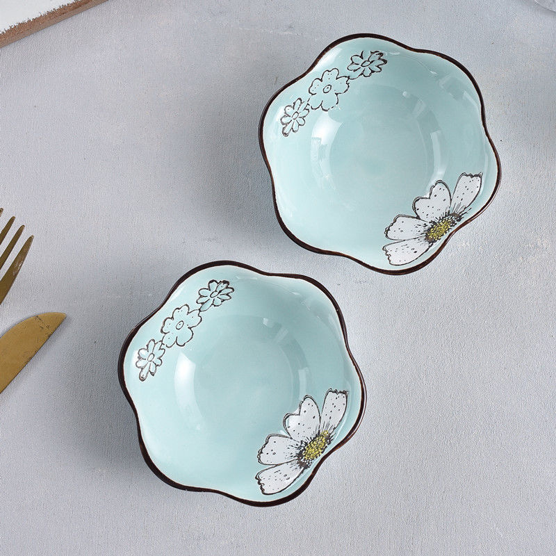 Japanski keramički tanjur za umake i začine, nepravilnog oblika, kineskog stila, s logom, pogodan za dar