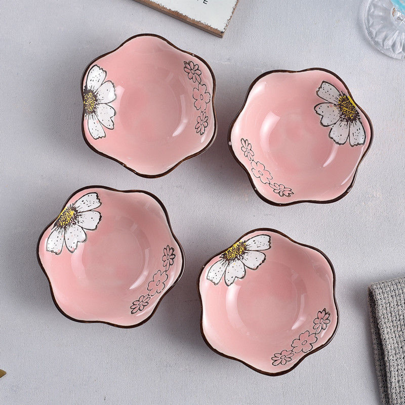 Japanski keramički tanjur za umake i začine, nepravilnog oblika, kineskog stila, s logom, pogodan za dar