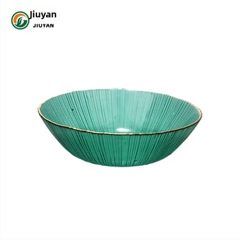 Set de boluri din sticlă Jiuyan, rotund, compatibil cu microundele, motif artificii, sticlă rezistentă la temperaturi