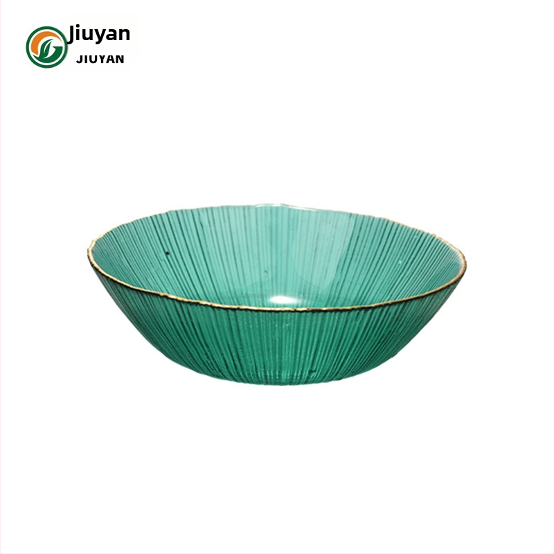 Jiuyan комплект стъклени купи, кръгли, подходящи за микровълнова печка, мотив фойерверк, термоустойчиво стъкло