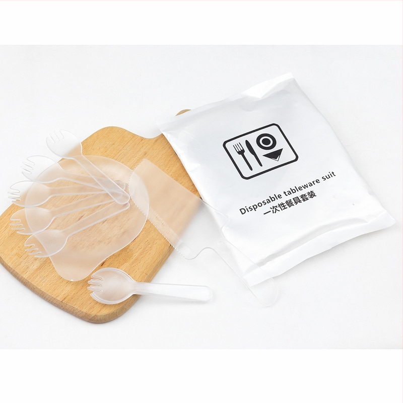 Sada tanierov na tortu, jednorazový plastový riad so vzorom kvapky vody, potlačené logo, možnosť personalizácie, balenie 100 ks