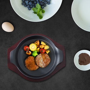 Viewpoint négyszögletes vas grillsütő tál – Koreai stílusú grillsütő serpenyő, elektroforézissel kezelt felület, összecsukható dizájn