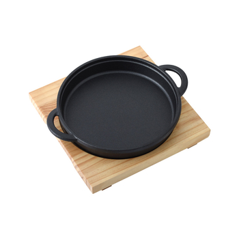 Viewpoint négyszögletes vas grillsütő tál – Koreai stílusú grillsütő serpenyő, elektroforézissel kezelt felület, összecsukható dizájn