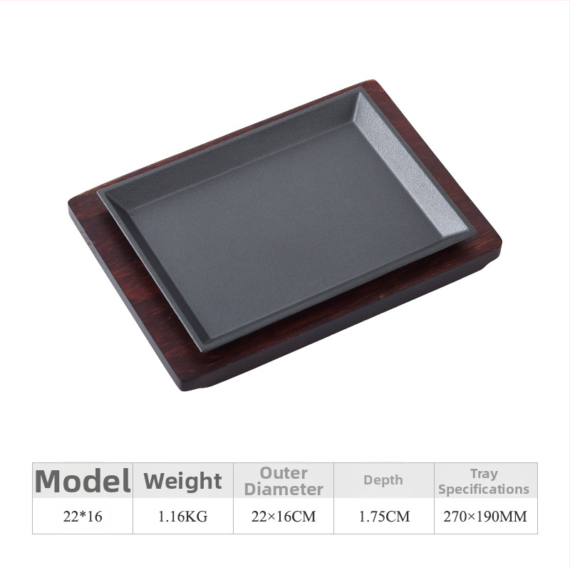 Viewpoint négyszögletes vas grillsütő tál – Koreai stílusú grillsütő serpenyő, elektroforézissel kezelt felület, összecsukható dizájn