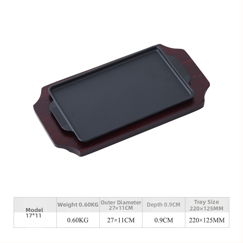 Viewpoint négyszögletes vas grillsütő tál – Koreai stílusú grillsütő serpenyő, elektroforézissel kezelt felület, összecsukható dizájn