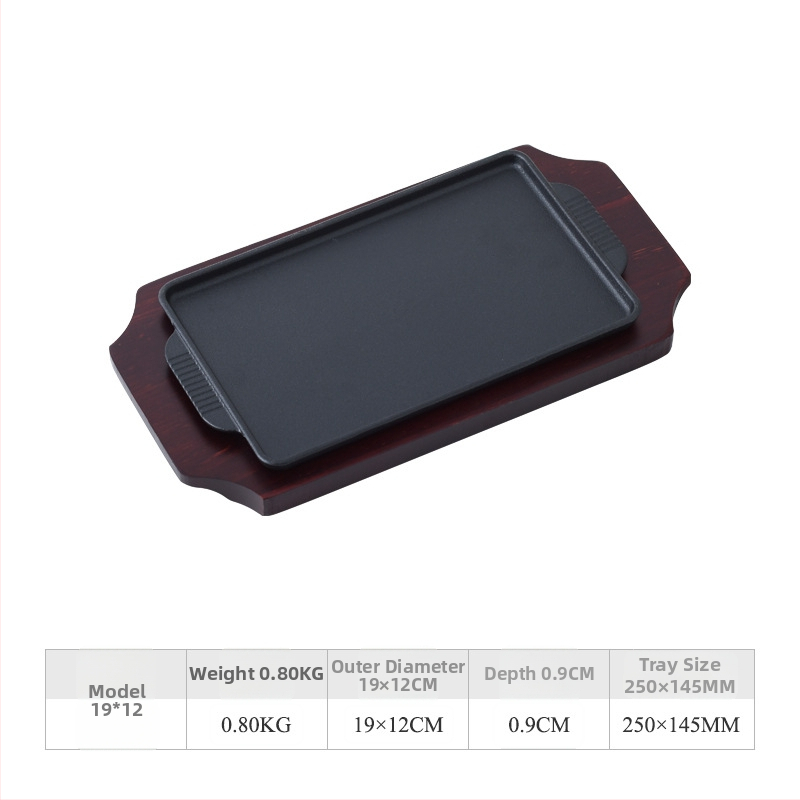 Viewpoint négyszögletes vas grillsütő tál – Koreai stílusú grillsütő serpenyő, elektroforézissel kezelt felület, összecsukható dizájn
