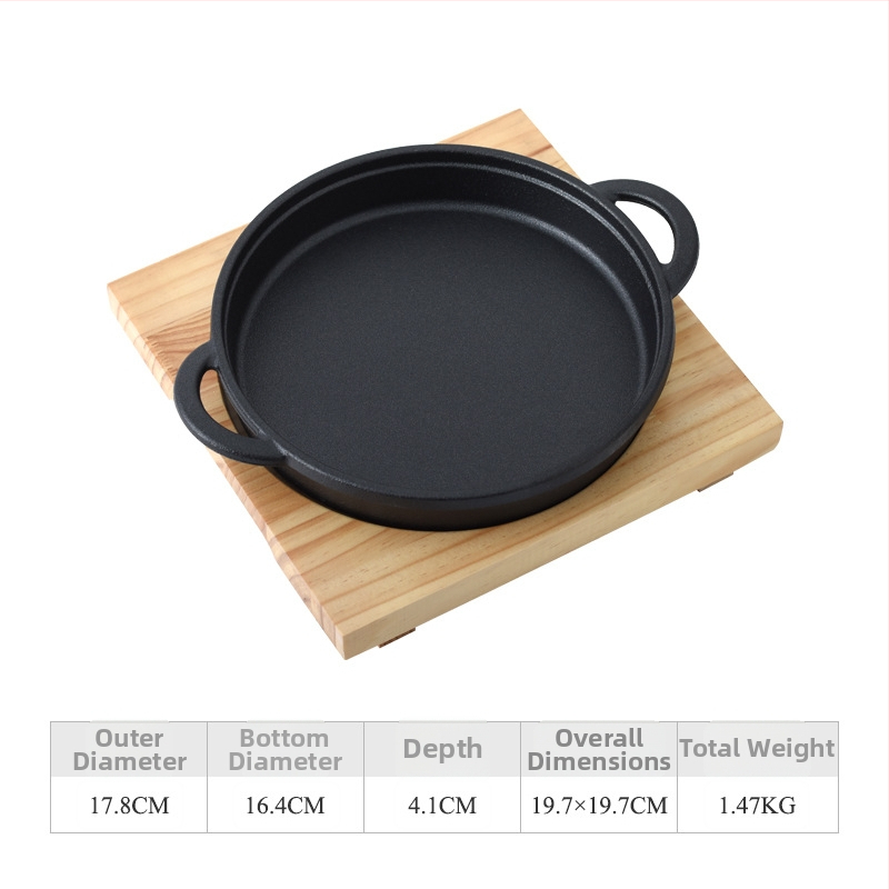 Viewpoint négyszögletes vas grillsütő tál – Koreai stílusú grillsütő serpenyő, elektroforézissel kezelt felület, összecsukható dizájn