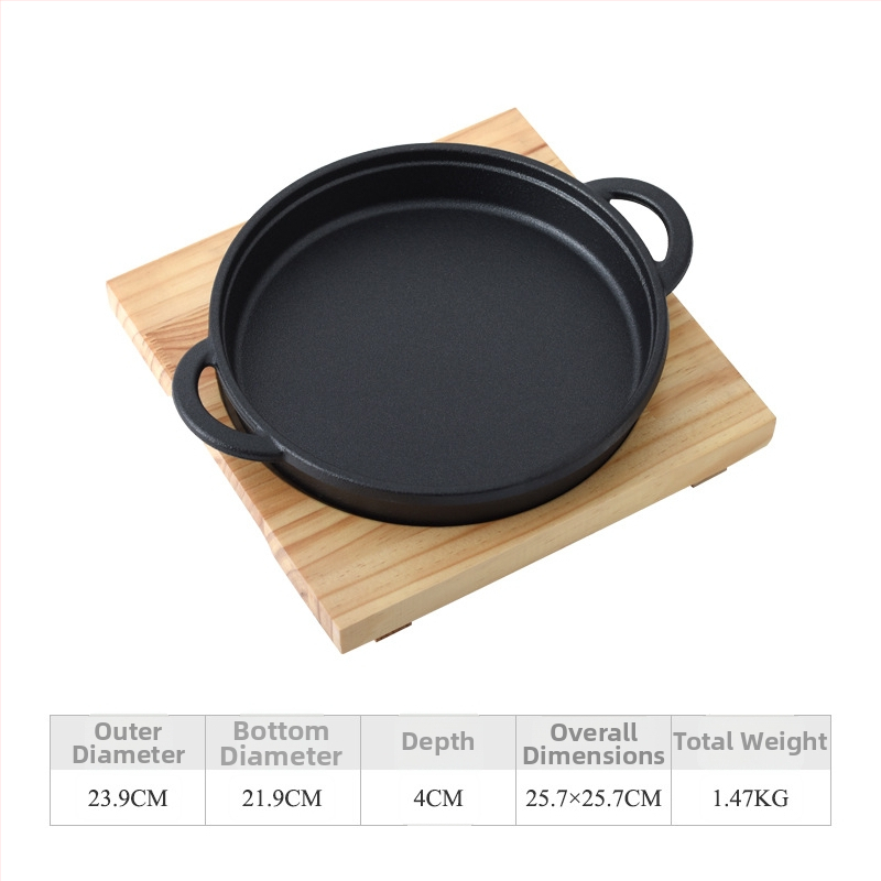 Viewpoint négyszögletes vas grillsütő tál – Koreai stílusú grillsütő serpenyő, elektroforézissel kezelt felület, összecsukható dizájn