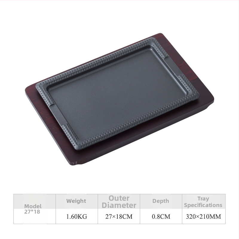 Viewpoint négyszögletes vas grillsütő tál – Koreai stílusú grillsütő serpenyő, elektroforézissel kezelt felület, összecsukható dizájn