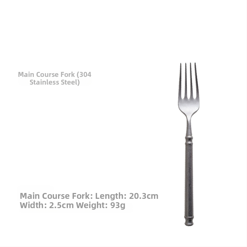 Sada príborov – 304 nerezová oceľ, leštenie do zrkadla, ľahká luxusná retro nordická téma, obsahuje nô, vidličku a lyžicu, balené v priehľadnom vrecku