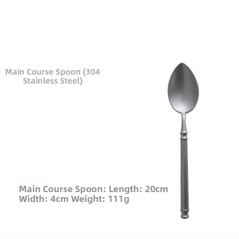 Sada príborov – 304 nerezová oceľ, leštenie do zrkadla, ľahká luxusná retro nordická téma, obsahuje nô, vidličku a lyžicu, balené v priehľadnom vrecku