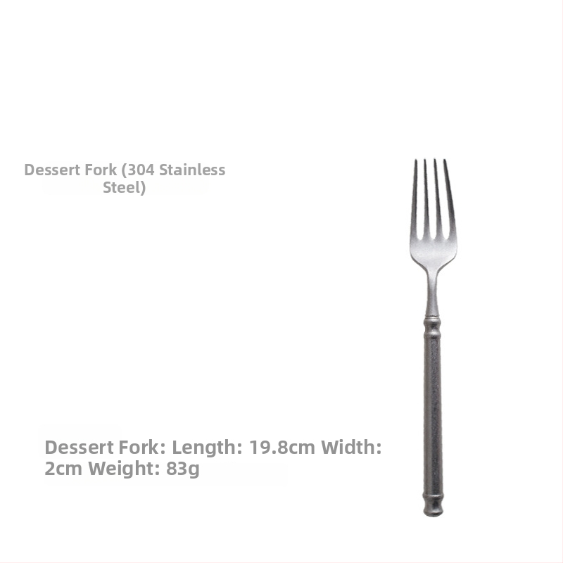 Sada príborov – 304 nerezová oceľ, leštenie do zrkadla, ľahká luxusná retro nordická téma, obsahuje nô, vidličku a lyžicu, balené v priehľadnom vrecku