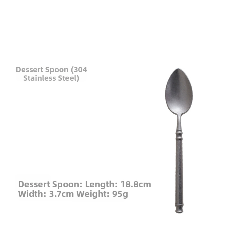 Sada príborov – 304 nerezová oceľ, leštenie do zrkadla, ľahká luxusná retro nordická téma, obsahuje nô, vidličku a lyžicu, balené v priehľadnom vrecku