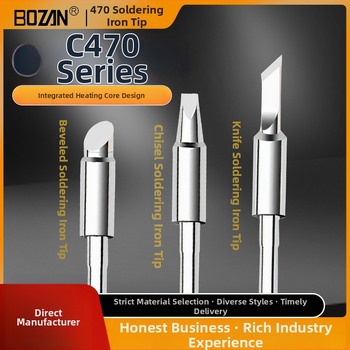 Bozan C470 spájkovacia špička s kopovitou hlavou, integrované vyhrievacie jadro, veľký spájací bod, 500W