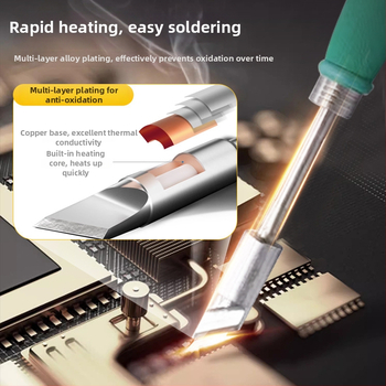 Bozan C470 spájkovacia špička s kopovitou hlavou, integrované vyhrievacie jadro, veľký spájací bod, 500W