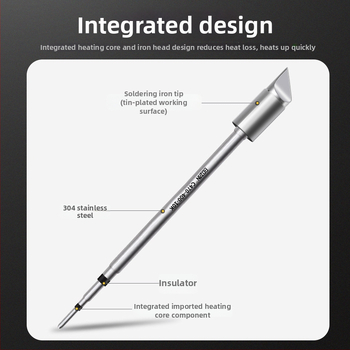 Bozan C470 spájkovacia špička s kopovitou hlavou, integrované vyhrievacie jadro, veľký spájací bod, 500W