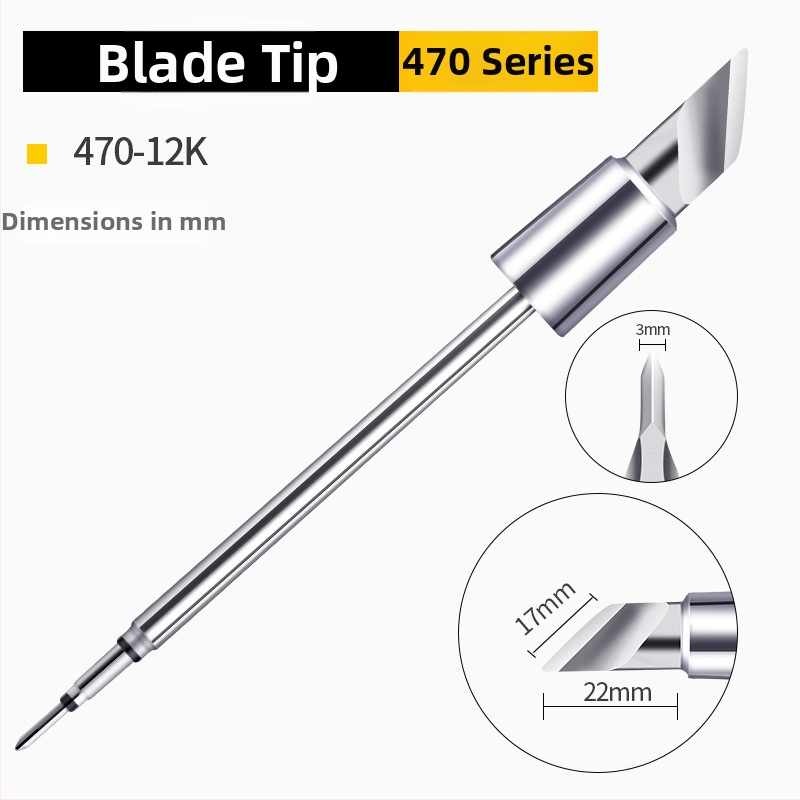 Bozan C470 spájkovacia špička s kopovitou hlavou, integrované vyhrievacie jadro, veľký spájací bod, 500W