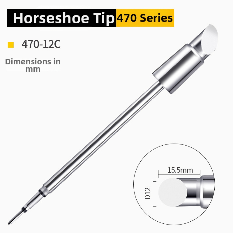 Bozan C470 spájkovacia špička s kopovitou hlavou, integrované vyhrievacie jadro, veľký spájací bod, 500W