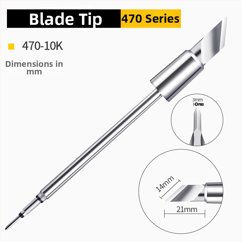 Bozan C470 spájkovacia špička s kopovitou hlavou, integrované vyhrievacie jadro, veľký spájací bod, 500W