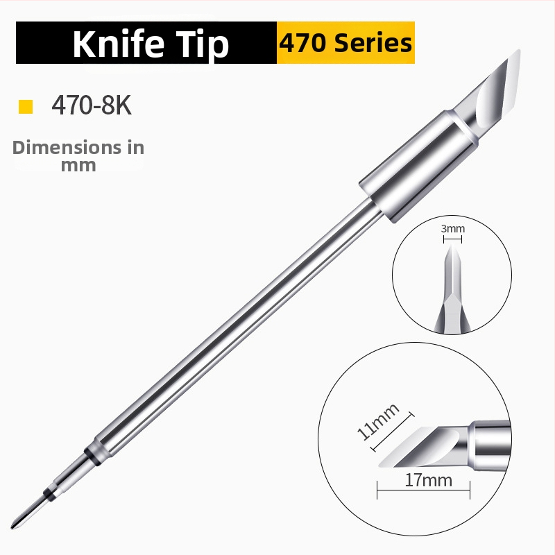 Bozan C470 spájkovacia špička s kopovitou hlavou, integrované vyhrievacie jadro, veľký spájací bod, 500W