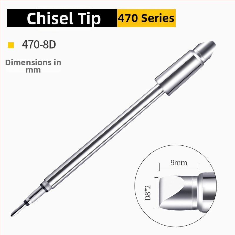 Bozan C470 spájkovacia špička s kopovitou hlavou, integrované vyhrievacie jadro, veľký spájací bod, 500W