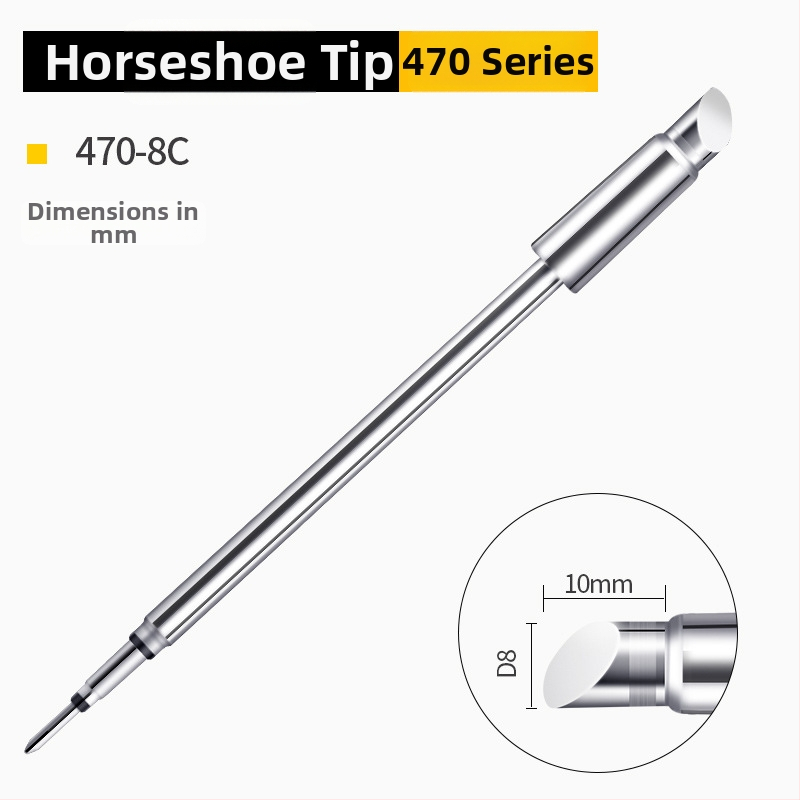 Bozan C470 spájkovacia špička s kopovitou hlavou, integrované vyhrievacie jadro, veľký spájací bod, 500W