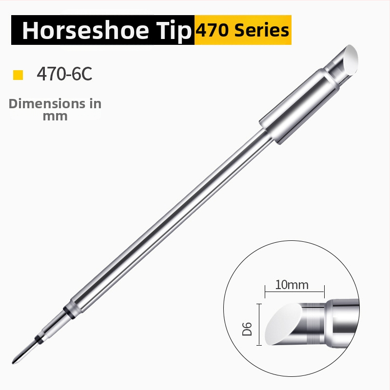 Bozan C470 spájkovacia špička s kopovitou hlavou, integrované vyhrievacie jadro, veľký spájací bod, 500W