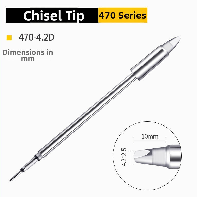 Bozan C470 spájkovacia špička s kopovitou hlavou, integrované vyhrievacie jadro, veľký spájací bod, 500W