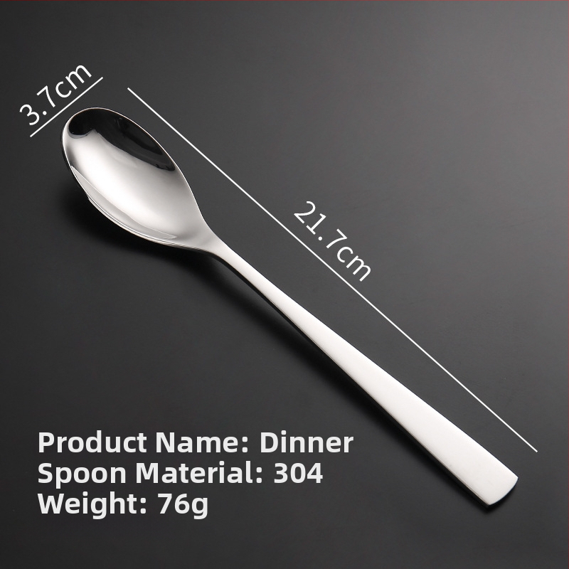 Sada nožov, vidličiek a lyžíc na steak z 304 nerezovej ocele s leštenou povrchovou úpravou, moderný štýl