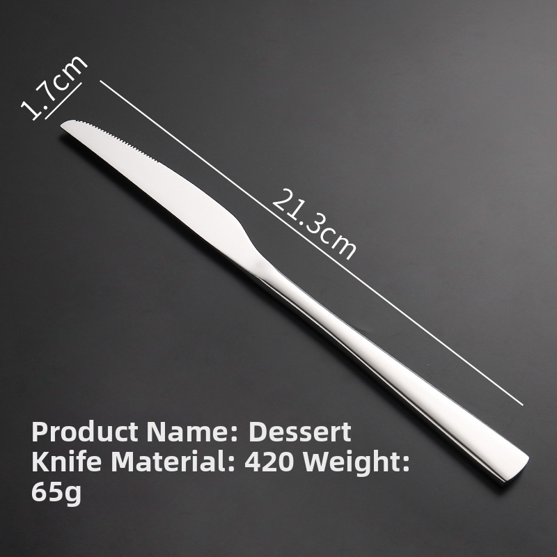 Sada nožov, vidličiek a lyžíc na steak z 304 nerezovej ocele s leštenou povrchovou úpravou, moderný štýl