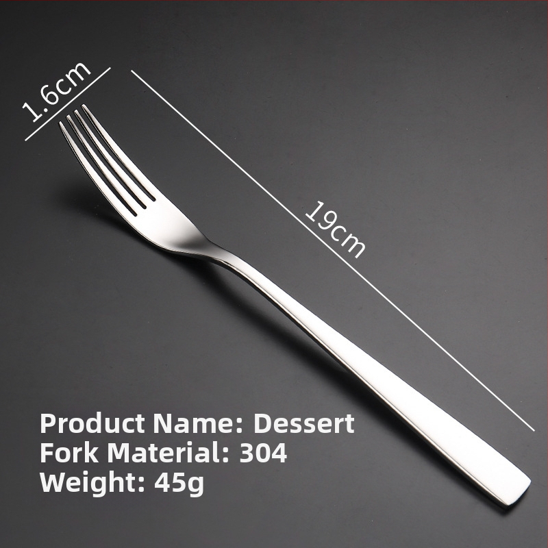 Sada nožov, vidličiek a lyžíc na steak z 304 nerezovej ocele s leštenou povrchovou úpravou, moderný štýl