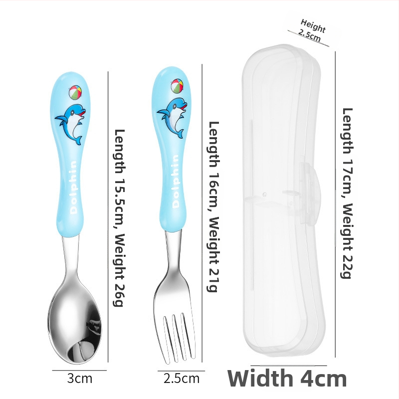 Detská súprava príborov (nôž, vidlička, lyžica) z 304 nerezovej ocele, zrkadlový lesk, karikatúrny vzor