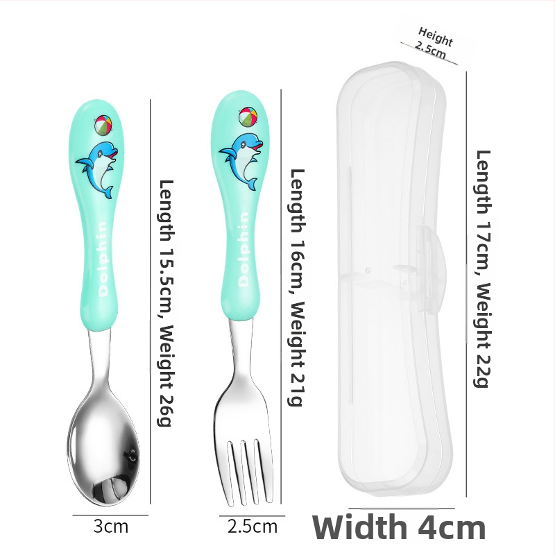 Detská súprava príborov (nôž, vidlička, lyžica) z 304 nerezovej ocele, zrkadlový lesk, karikatúrny vzor