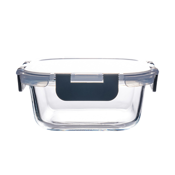 Cutie de prânz din sticlă borosilicată, dreptunghiulară, compatibilă cu microunde, etanșă, capacitate 1-2 L