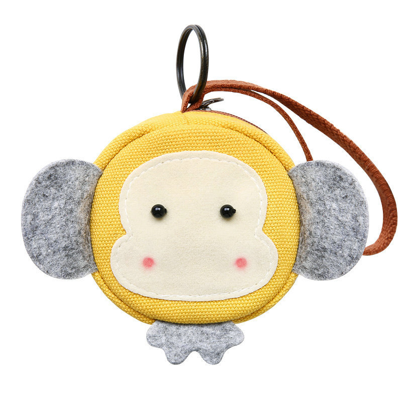 Πορτοφόλι κερμάτων με σχέδιο κουνελιού σε καρτούν, καμβάς, unisex, Κορεατική έκδοση