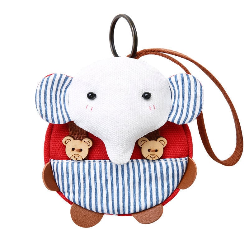 Πορτοφόλι κερμάτων με σχέδιο κουνελιού σε καρτούν, καμβάς, unisex, Κορεατική έκδοση