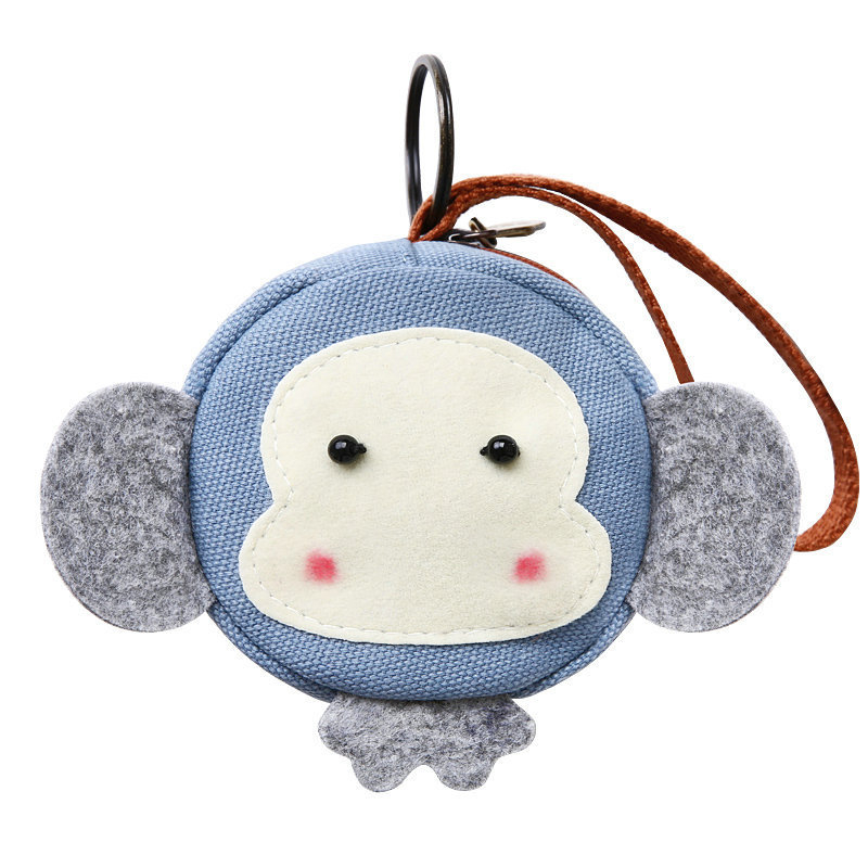 Πορτοφόλι κερμάτων με σχέδιο κουνελιού σε καρτούν, καμβάς, unisex, Κορεατική έκδοση