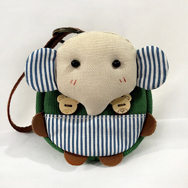 Πορτοφόλι κερμάτων με σχέδιο κουνελιού σε καρτούν, καμβάς, unisex, Κορεατική έκδοση