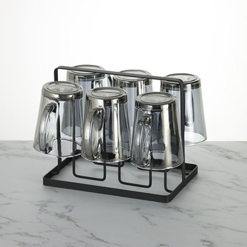 Σετ γυάλινρού δοχείου νερού με ποτήρια, ευρωπαϊκού στυλ, θερμοανθεκτικό, κατάλληλο για κρύο νερό και cold brew, δώρο σε κουτί – Jingyue