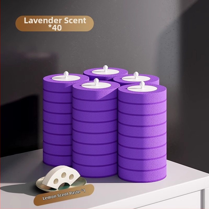 Perie de toaletă de unică folosință montată pe perete, cu cap de schimb, design fără unghiuri moarte, model 2025