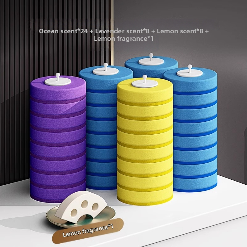 Perie de toaletă de unică folosință montată pe perete, cu cap de schimb, design fără unghiuri moarte, model 2025