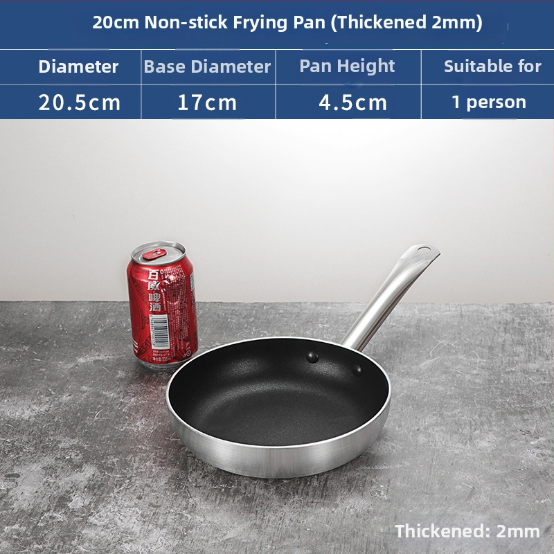 Bear Zhizhe Tava s ravnim dnom i neljepljivim dnom za palačinke i pržena jaja – aluminijska legura, višeslojno dno, kompatibilno s indukcijskom i plinskom pločom